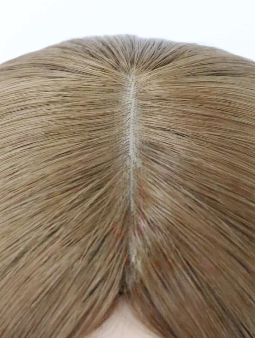 Silk Top Topper in Amber Color Luxury Human Hair Wigs & Human Hair Toppers Factory