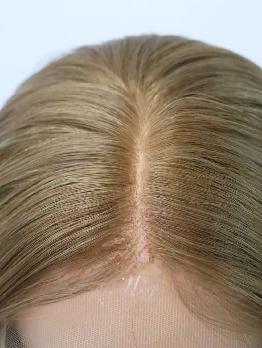 Lace Top Wigs in Pumpkin Color Luxury Human Hair Wigs & Human Hair Toppers Factory