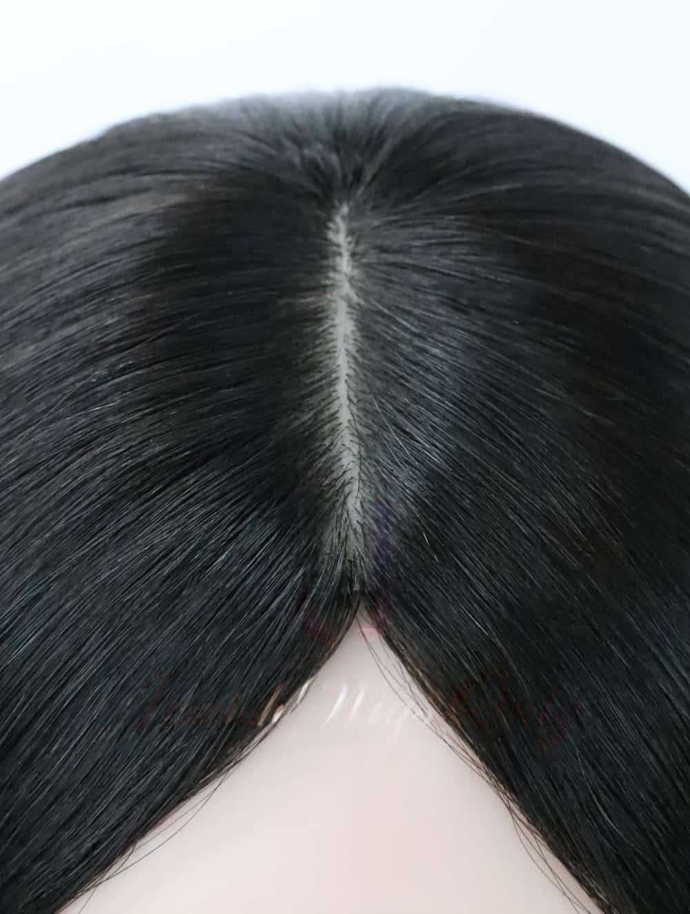Silk Top Topper in Natural #2 Color Luxury Human Hair Wigs & Human Hair Toppers Factory