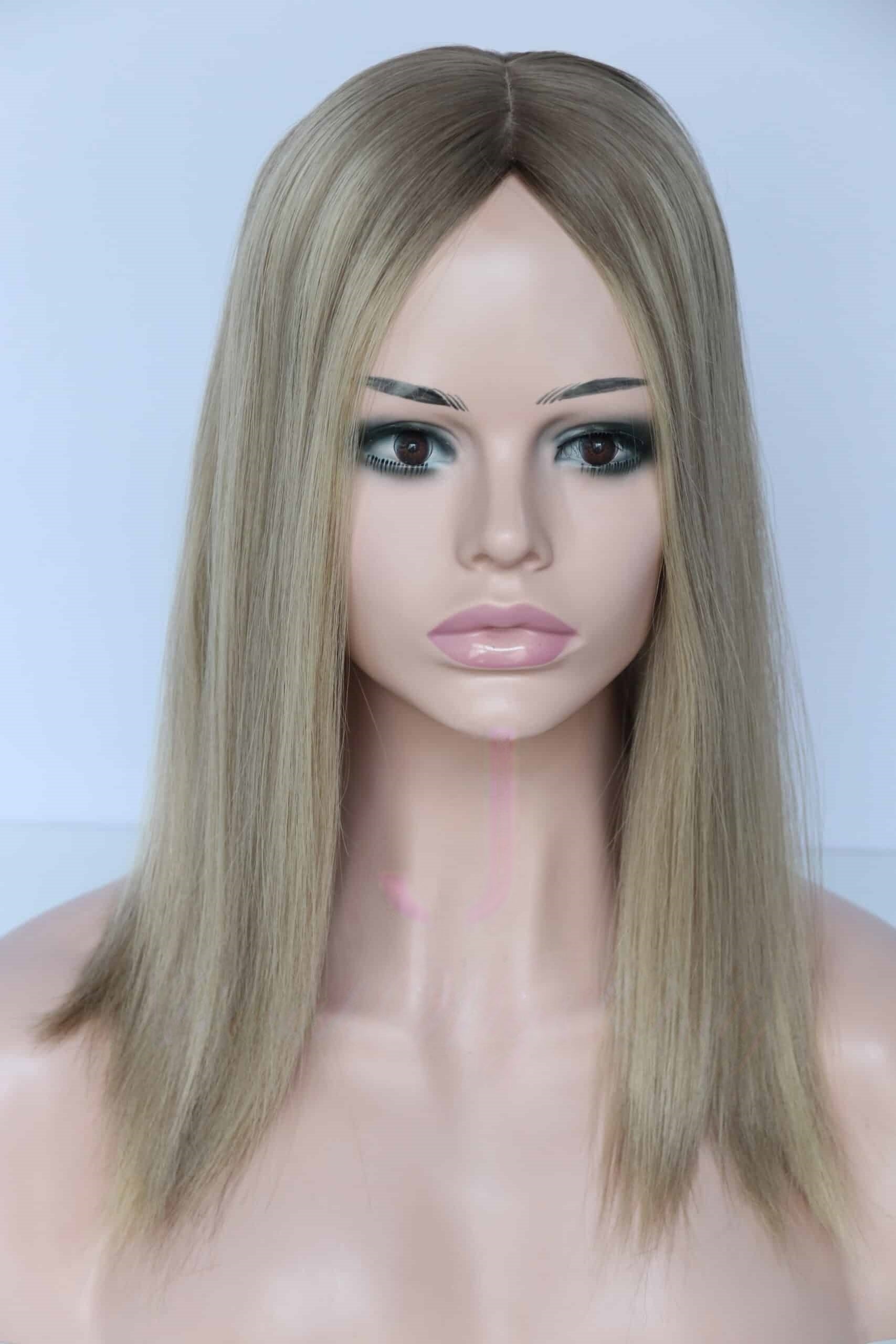 Silk Top Topper in Pearl Color Luxury Human Hair Wigs & Human Hair Toppers Factory