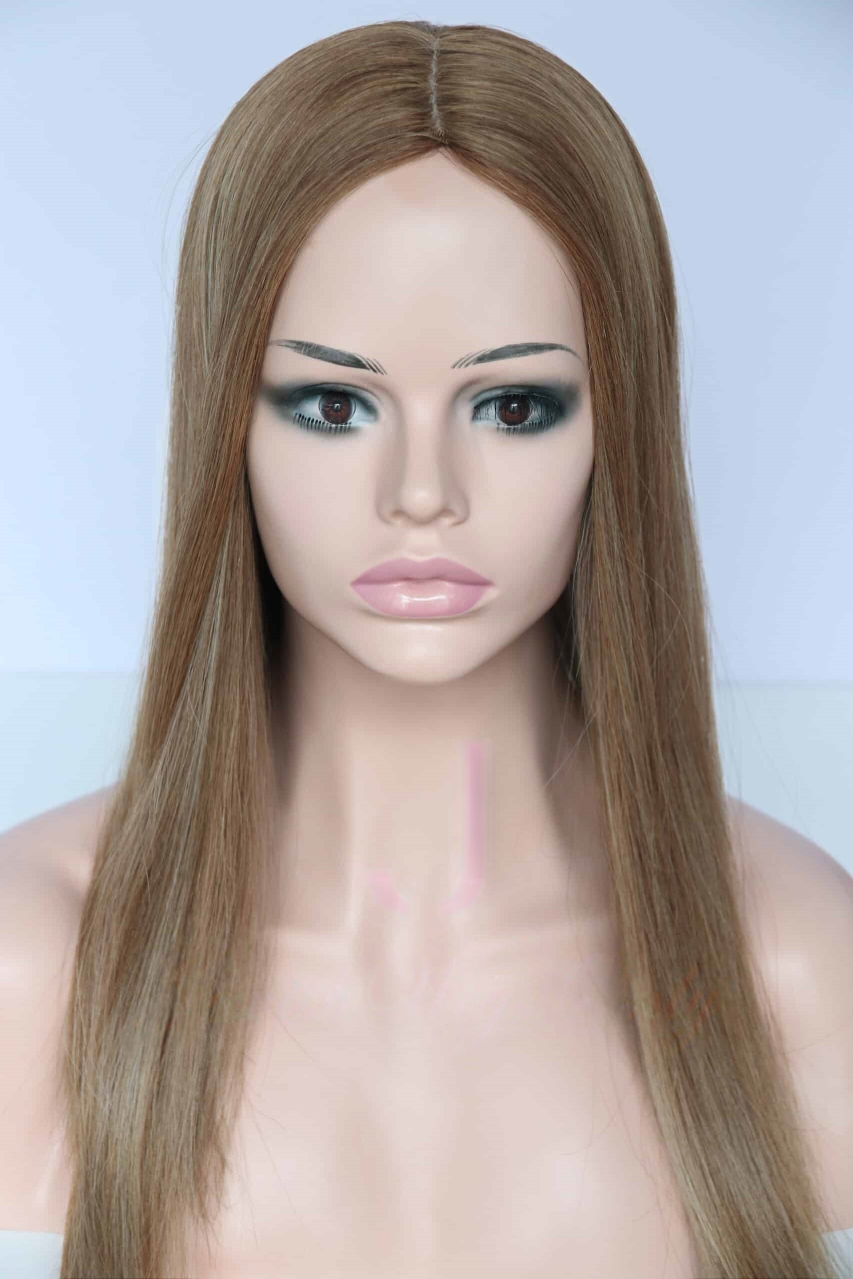 Silk Top Topper in Sienna Color Luxury Human Hair Wigs & Human Hair Toppers Factory