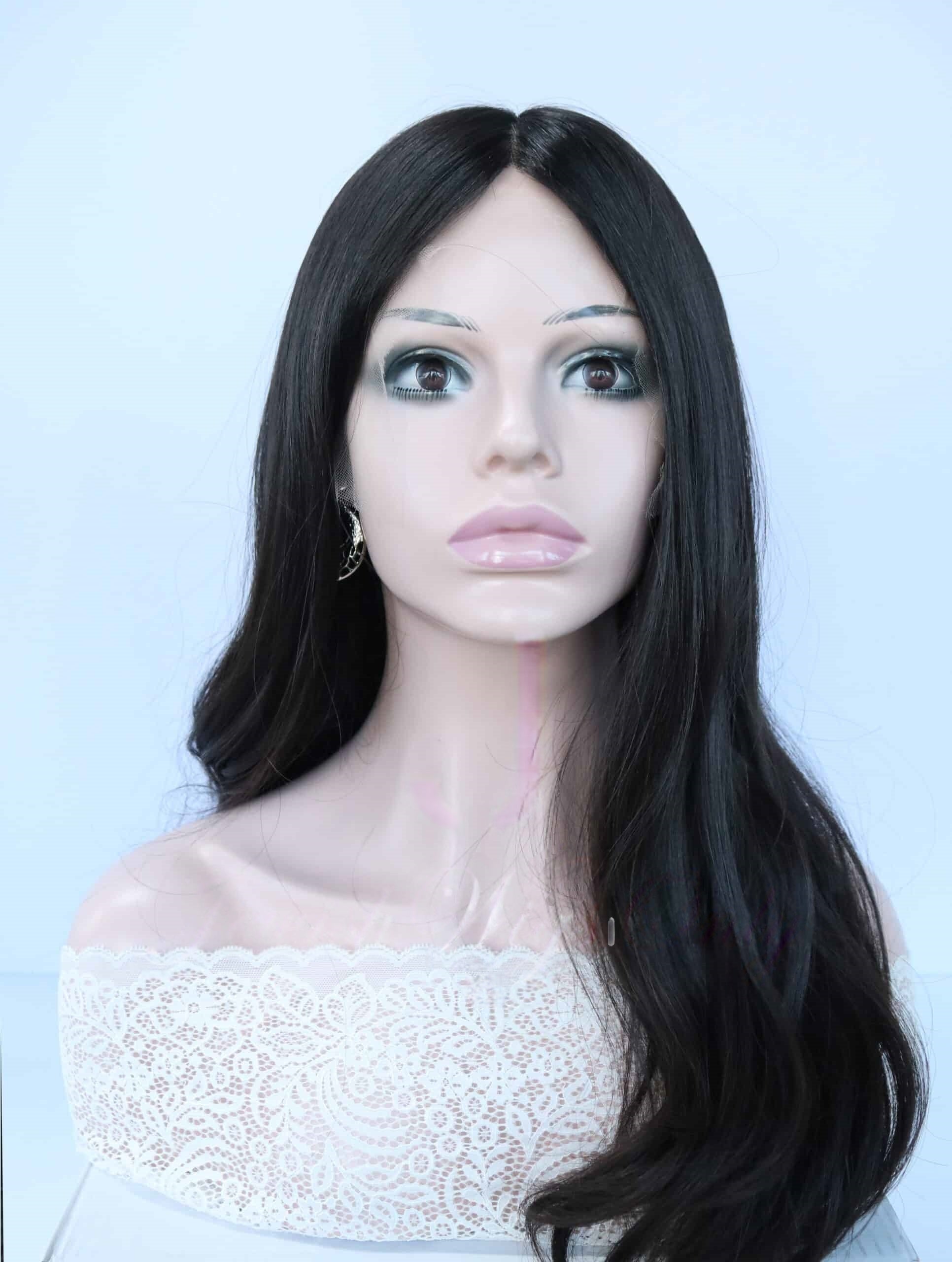 Seamless Wig in Natural #4 Color Luxury Human Hair Wigs & Human Hair Toppers Factory