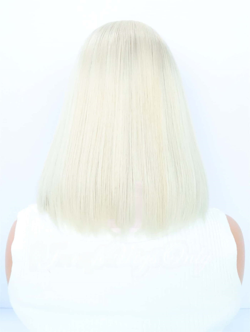 Lace Top Wigs in Silver White Color Luxury Human Hair Wigs & Human Hair Toppers Factory