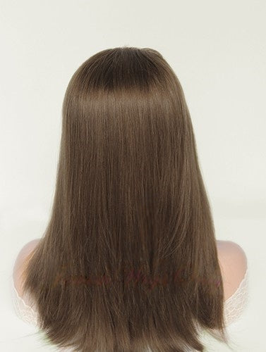 Machine Toppers in #8 Color Luxury Human Hair Wigs & Human Hair Toppers Factory