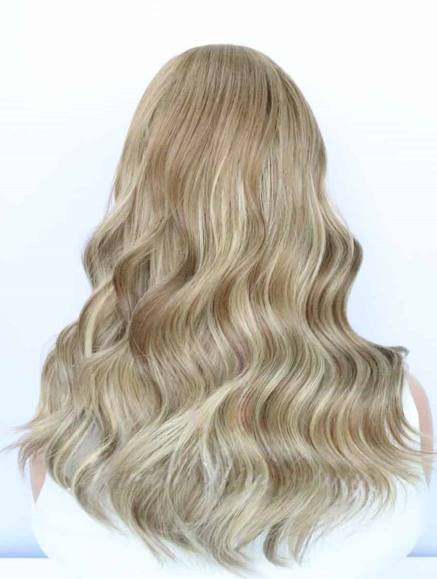 Lace Top Wigs in Pumpkin Color Luxury Human Hair Wigs & Human Hair Toppers Factory