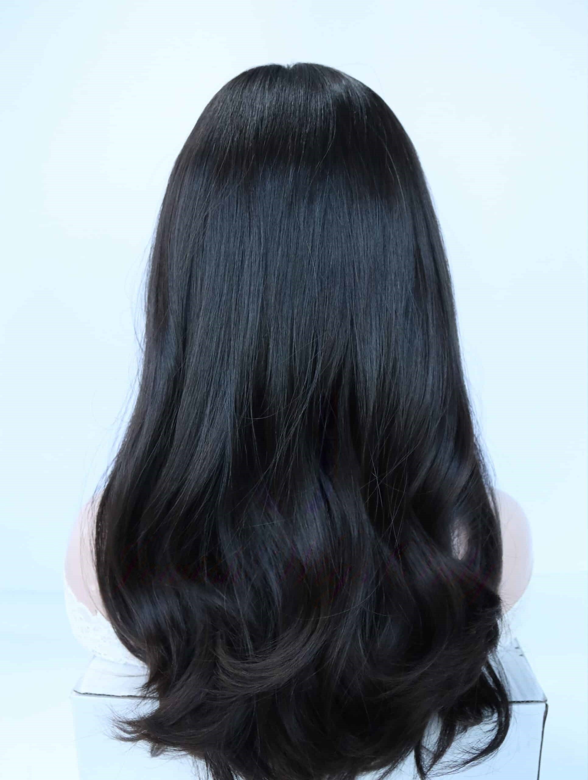 Seamless Wig in Natural #4 Color Luxury Human Hair Wigs & Human Hair Toppers Factory