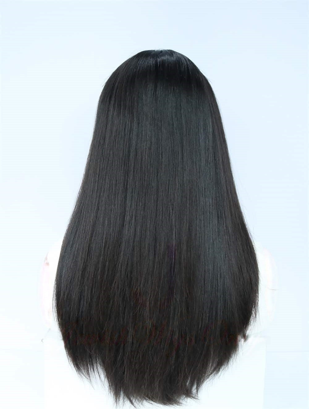 Lace Top Wigs in Natural #2 Color Luxury Human Hair Wigs & Human Hair Toppers Factory