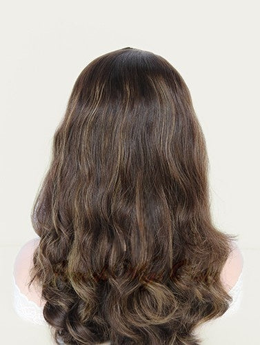 Pony Fall in Amber Color Luxury Human Hair Wigs & Human Hair Toppers Factory
