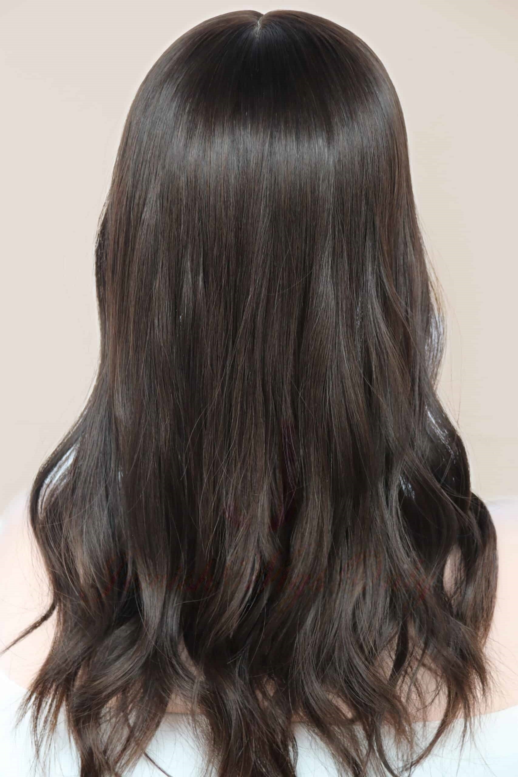 Silk Top Topper in Natural #4 Color Luxury Human Hair Wigs & Human Hair Toppers Factory