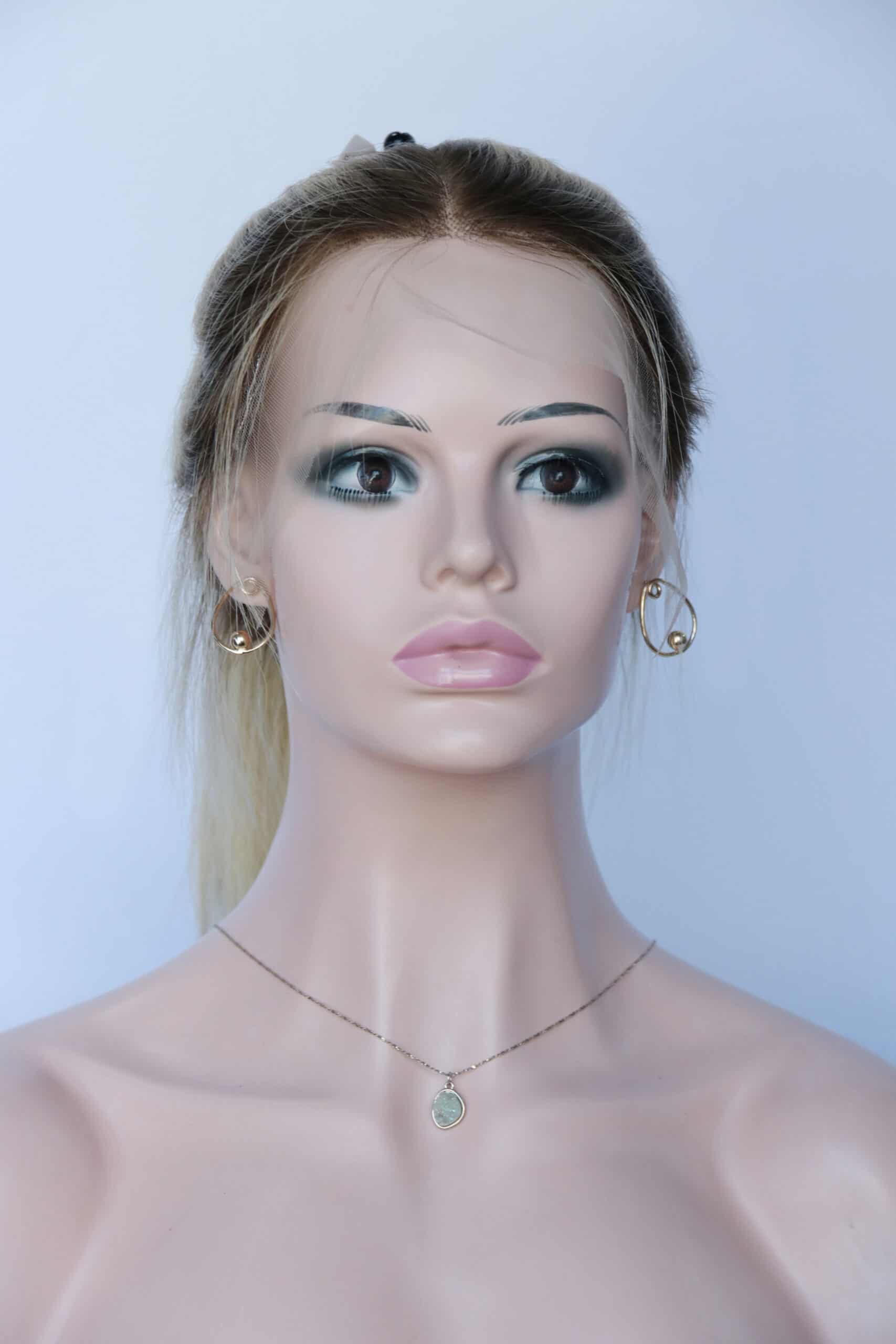Pony Wigs in Custom Blonde Color Luxury Human Hair Wigs & Human Hair Toppers Factory