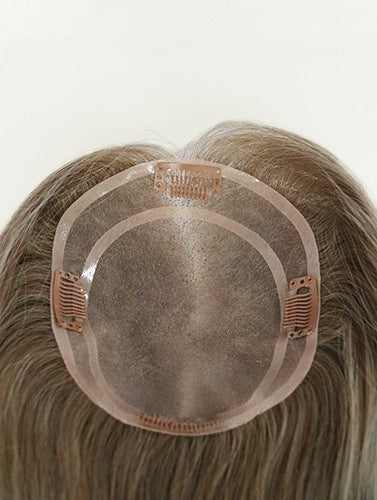 Mono Toppers in Pearl Color Luxury Human Hair Wigs & Human Hair Toppers Factory