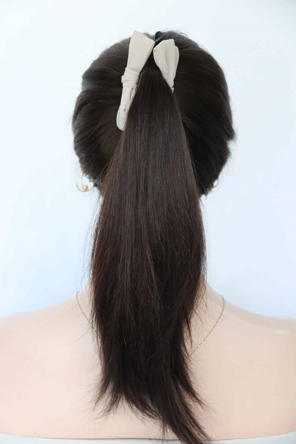 Pony Wigs in Natural#4 Color Luxury Human Hair Wigs & Human Hair Toppers Factory