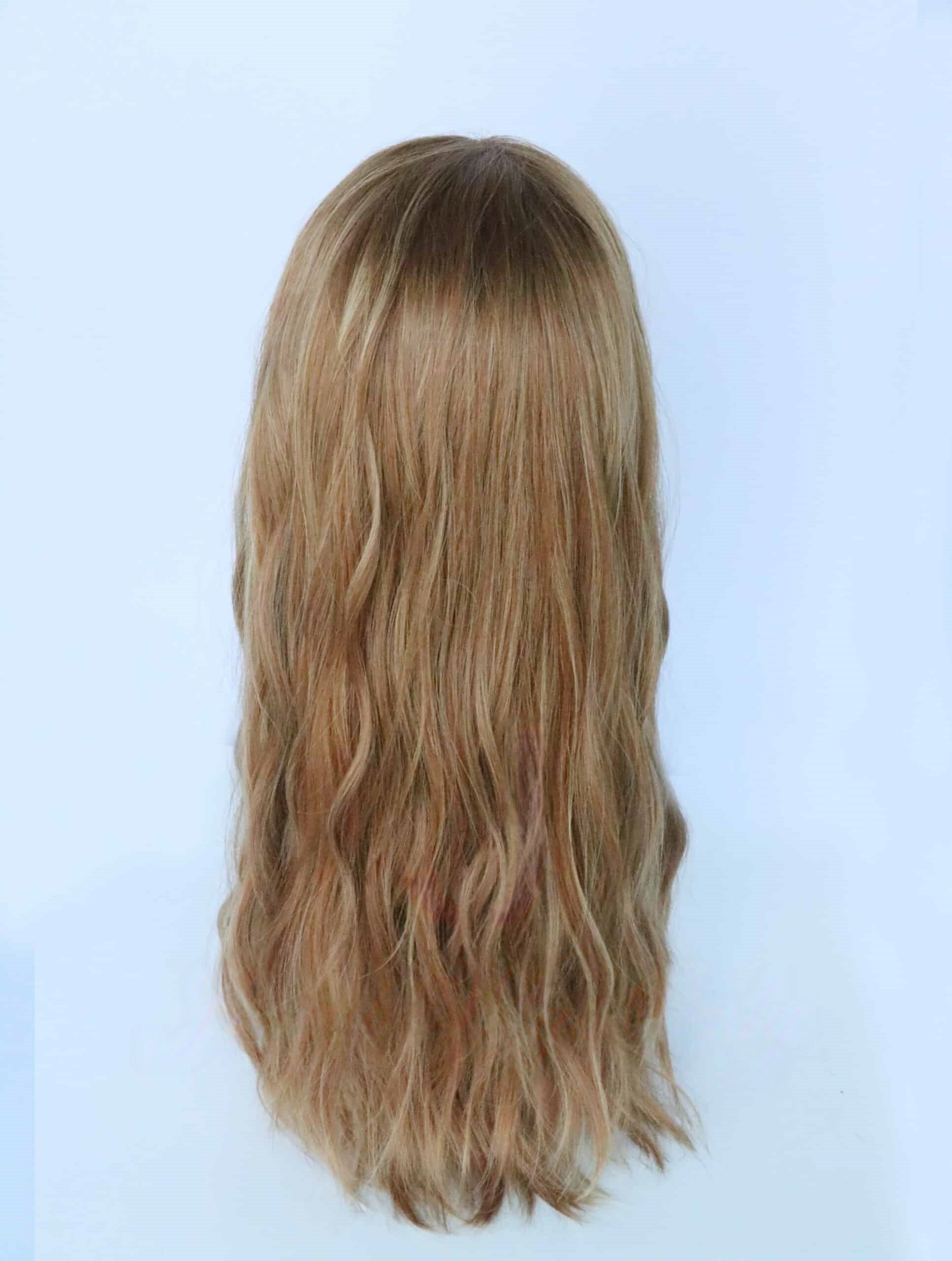 Band Fall in Coral Color Luxury Human Hair Wigs & Human Hair Toppers Factory