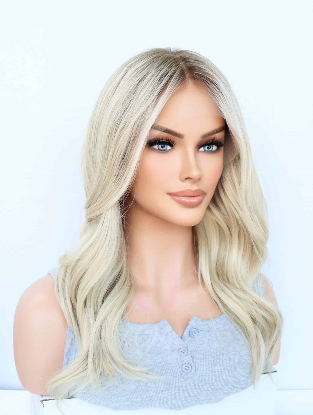 Lace Top Wigs in Pearl Color Luxury Human Hair Wigs & Human Hair Toppers Factory