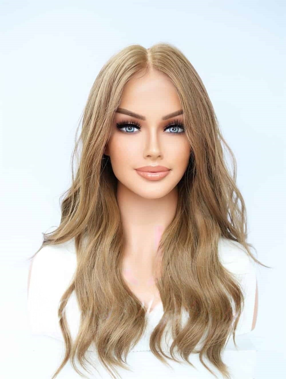 Lace Top Wigs in Moon Color Luxury Human Hair Wigs & Human Hair Toppers Factory