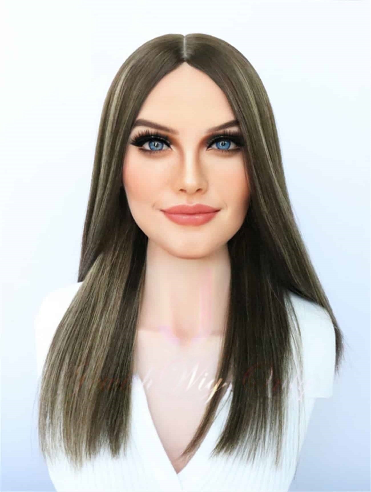 Silk Top Topper in Penny Color Luxury Human Hair Wigs & Human Hair Toppers Factory