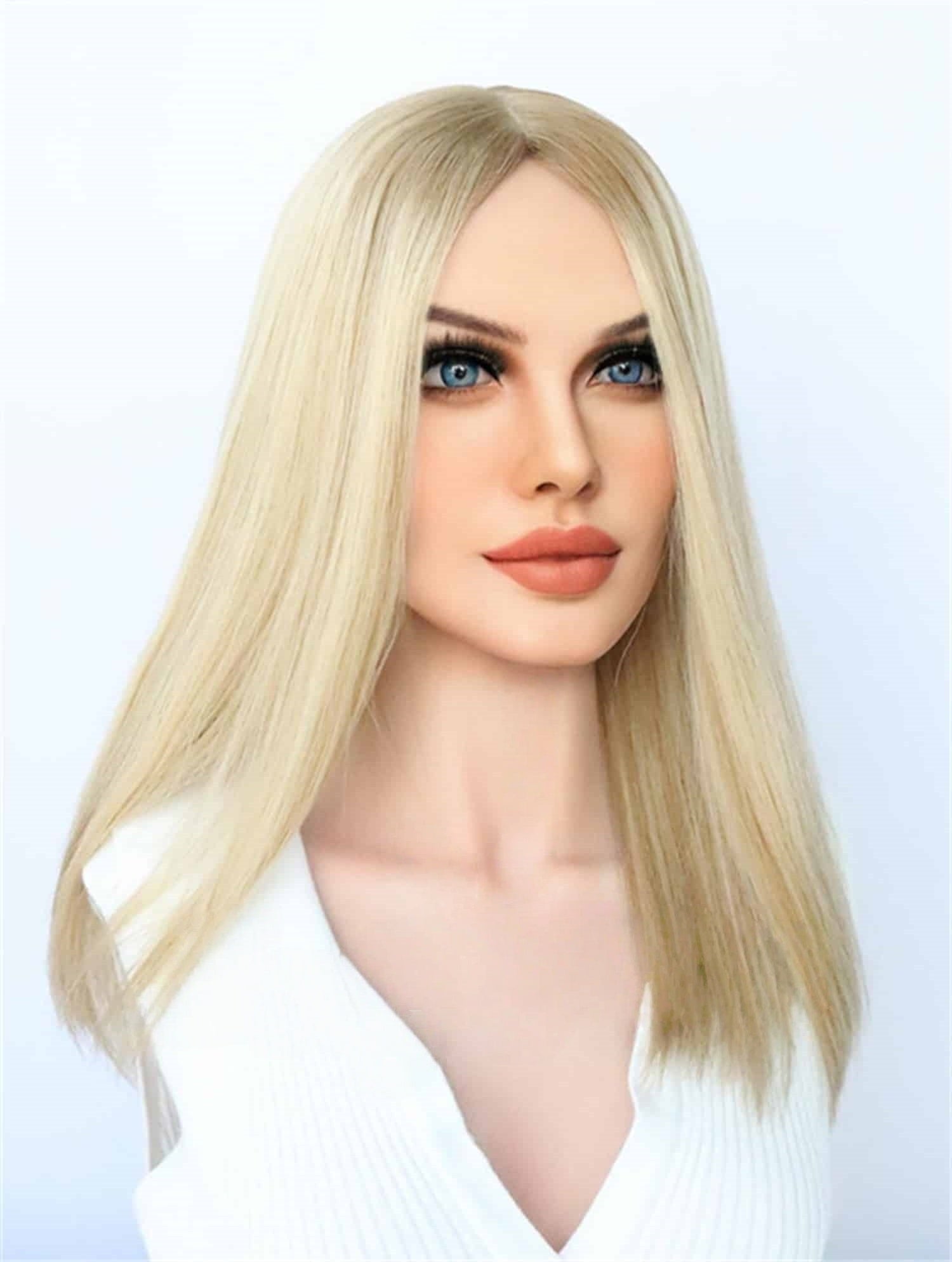 Silk Top Topper in Iris Color Luxury Human Hair Wigs & Human Hair Toppers Factory