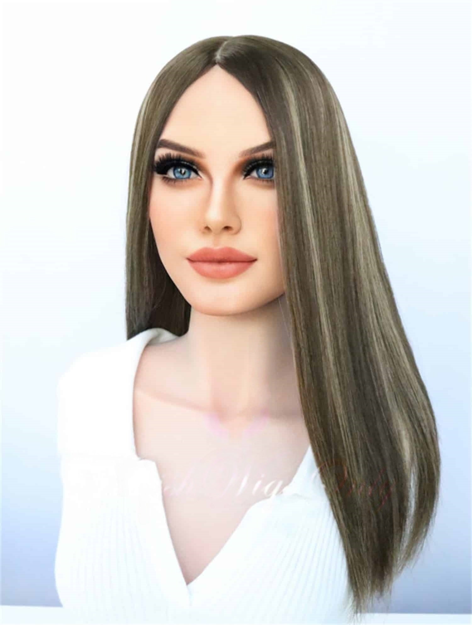 Silk Top Topper in Penny Color Luxury Human Hair Wigs & Human Hair Toppers Factory