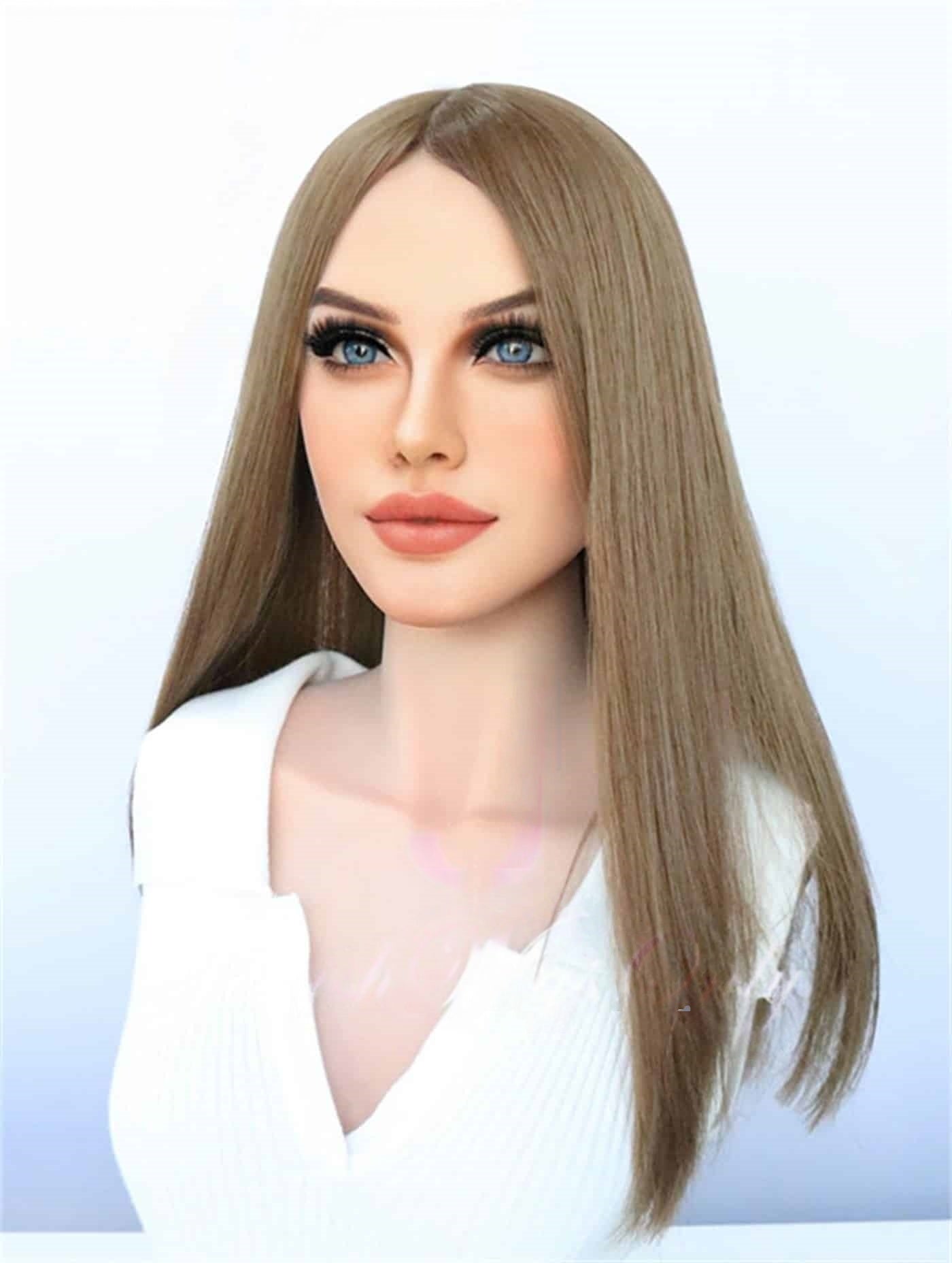 Silk Top Topper in Amber Color Luxury Human Hair Wigs & Human Hair Toppers Factory
