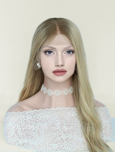 Lace Top Wigs in Pearl Color Luxury Human Hair Wigs & Human Hair Toppers Factory