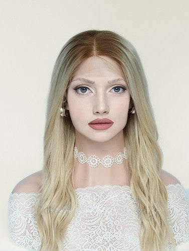 Lace Top Wigs in Ivory Color Luxury Human Hair Wigs & Human Hair Toppers Factory