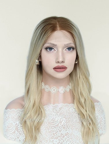 Lace Top Wigs in Ivory Color Luxury Human Hair Wigs & Human Hair Toppers Factory