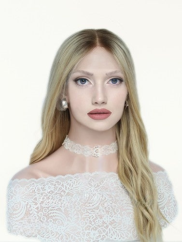 Lace Top Wigs in Custom Blonde Color Luxury Human Hair Wigs & Human Hair Toppers Factory
