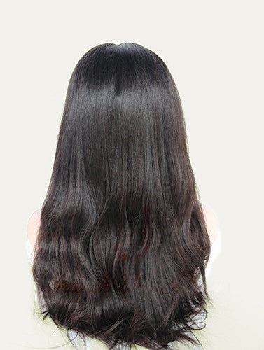 Lace Top Wigs in Natural#2 Color Luxury Human Hair Wigs & Human Hair Toppers Factory