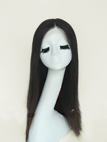 Lace Top Wigs in Natural#4 Color Luxury Human Hair Wigs & Human Hair Toppers Factory