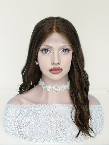 Lace Top Wigs in Amber Color Luxury Human Hair Wigs & Human Hair Toppers Factory