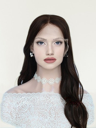 Lace Top Wigs in Natural#5 Color Luxury Human Hair Wigs & Human Hair Toppers Factory