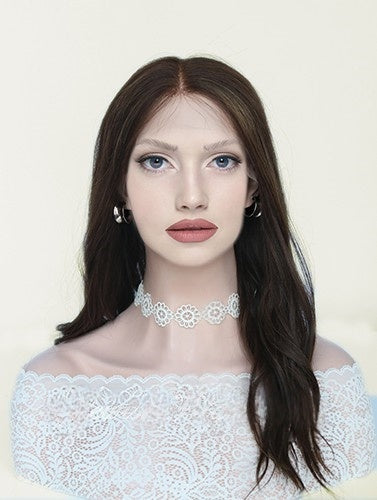 Lace Top Wigs in Coffee Color Luxury Human Hair Wigs & Human Hair Toppers Factory