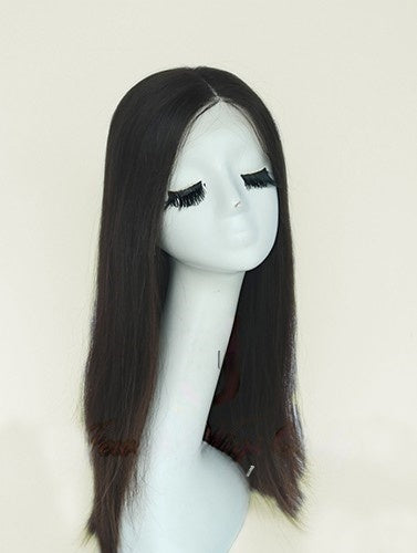 Lace Top Wigs in Natural#4 Color Luxury Human Hair Wigs & Human Hair Toppers Factory
