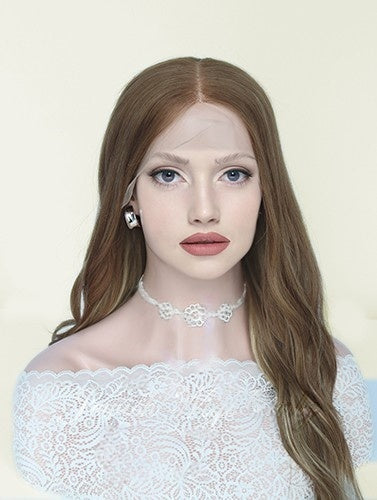 Lace Top Wigs in Pumpkin Color Luxury Human Hair Wigs & Human Hair Toppers Factory