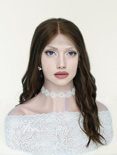 Lace Top Wigs in Amber Color Luxury Human Hair Wigs & Human Hair Toppers Factory