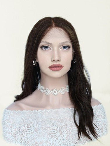 Lace Top Wigs in Coffee Color Luxury Human Hair Wigs & Human Hair Toppers Factory
