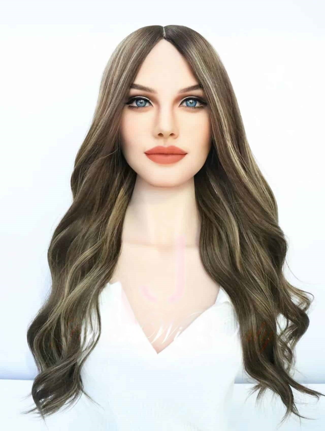 Silk Top Wig in Sienna Color Luxury Human Hair Wigs & Human Hair Toppers Factory