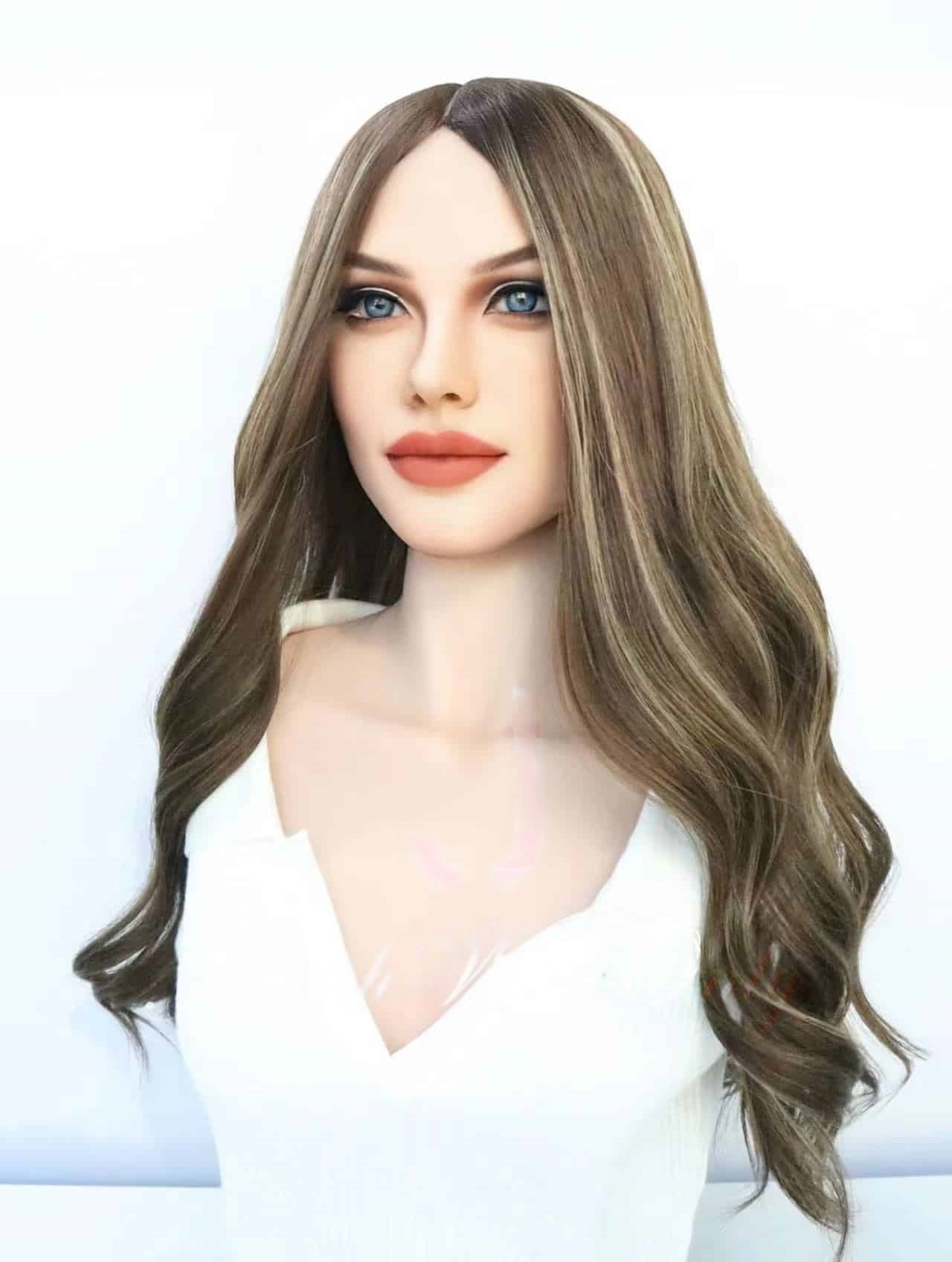 Silk Top Wig in Sienna Color Luxury Human Hair Wigs & Human Hair Toppers Factory