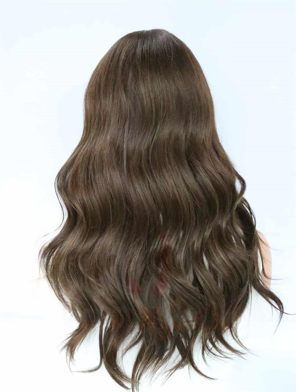 Lace Top Wigs in Coffee Color Luxury Human Hair Wigs & Human Hair Toppers Factory