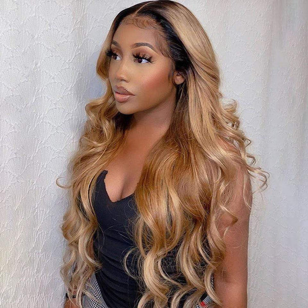 Kash Doll Style Honey Brown Body Wave Virgin Hair Lace Frontal Wig