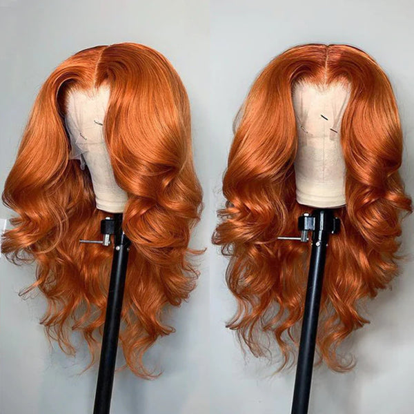Cooper Orange Body Wave Virgin Hair Lace Frontal Wig