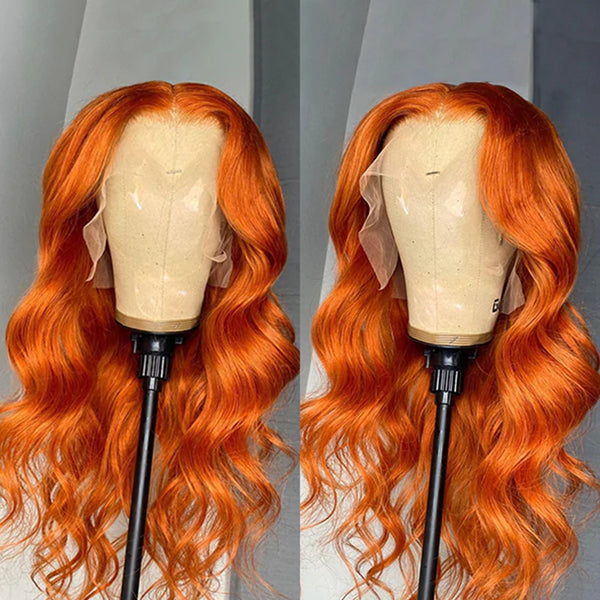 Cooper Orange Body Wave Virgin Hair Lace Frontal Wig