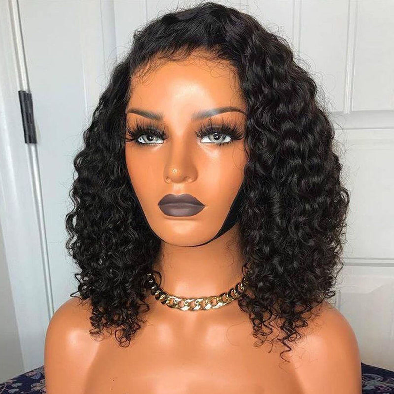 Wet And Wavy Water Wave Bob Lace Front Wig 100% Virgin Hair