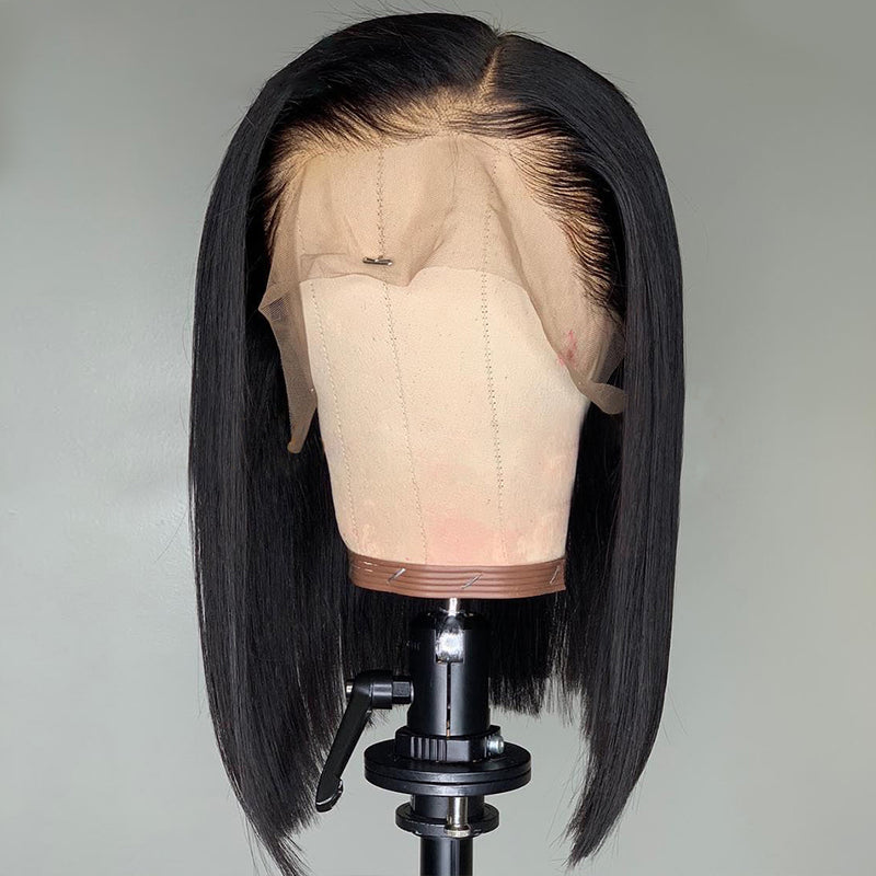 FLASH SALE! 13*4 Lace Front Bob Straight Wig 180% Density Full End