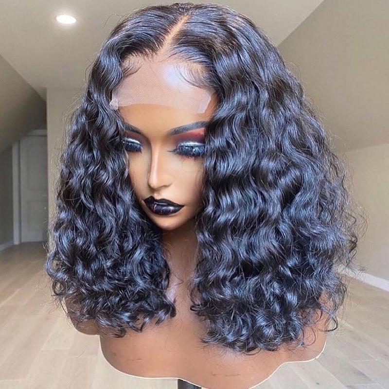 Summer Trends Full End Romantic Curly Bob Lace Front Wig