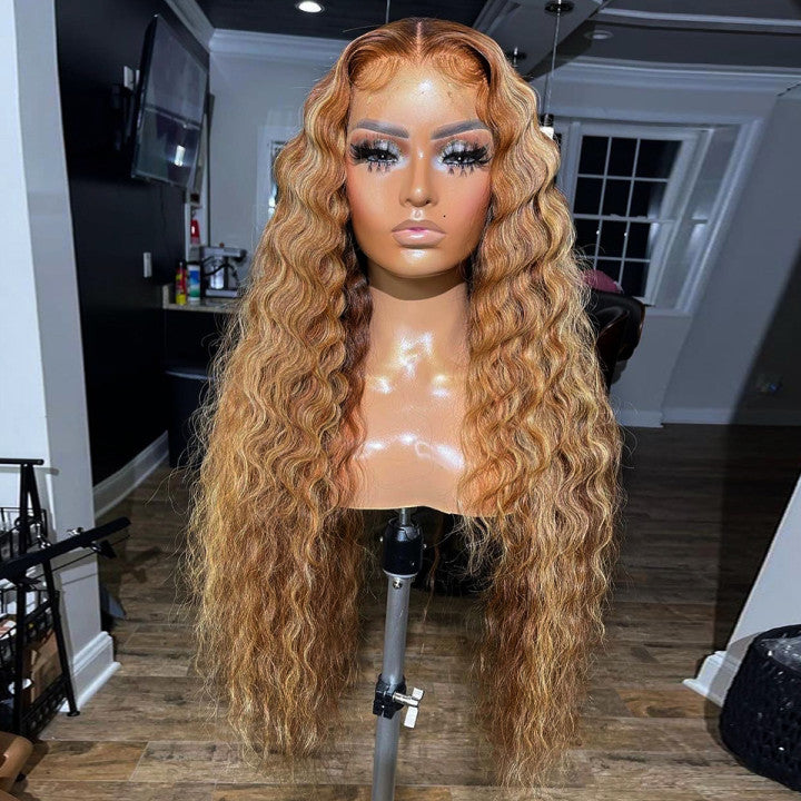 Highlight Natural Deep Wave Lace Frontal Wig 8-26 Inches
